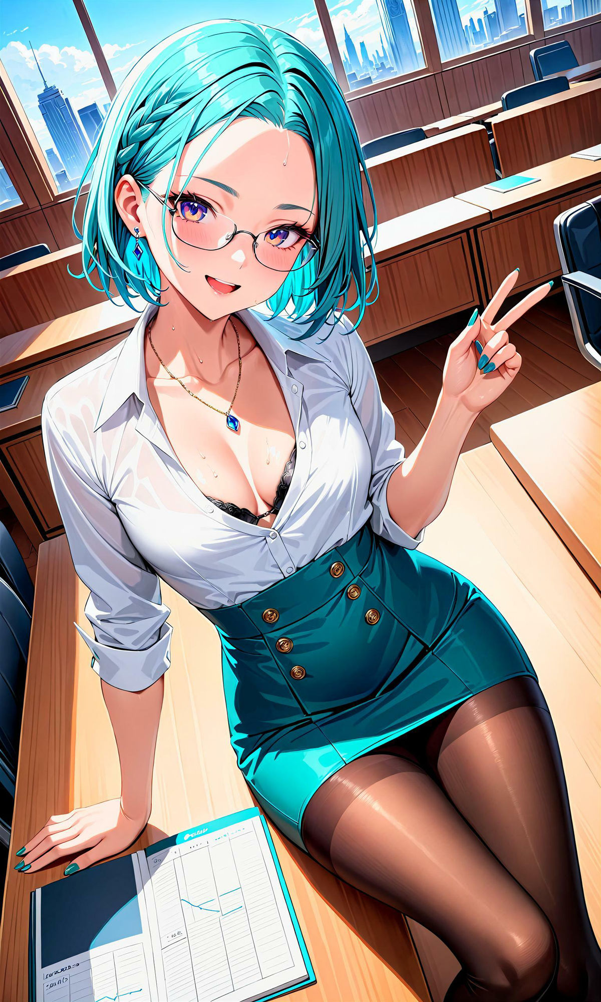 サンプル画像4:エチエチ秘書さん-こんなオフィスじゃ損益分岐点も秒で突破なんだがw-(BETA) [d_407341]