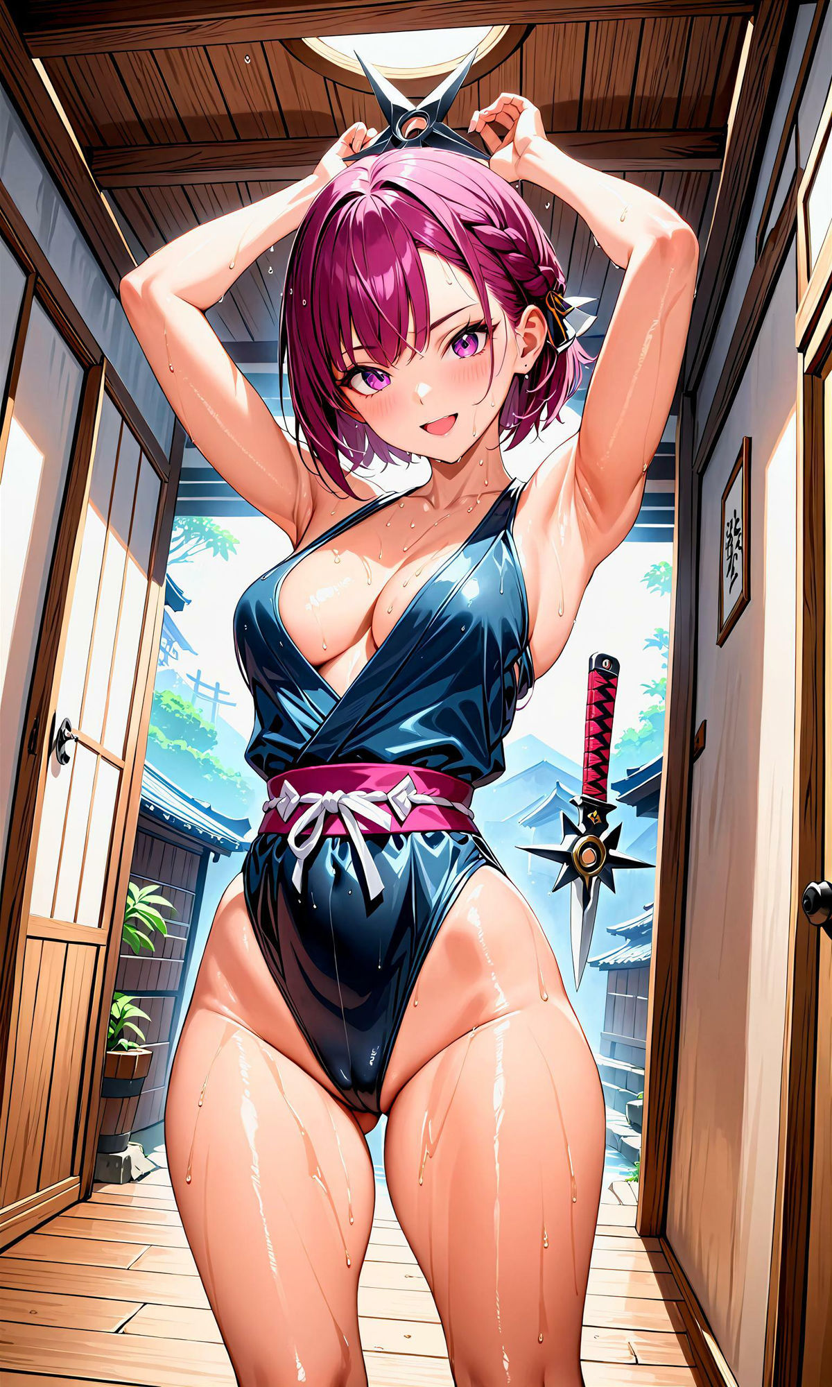 サンプル画像1:エチエチ忍者ちゃん-屋根裏で一緒に忍んでニンニンしたい件-(BETA) [d_407365]