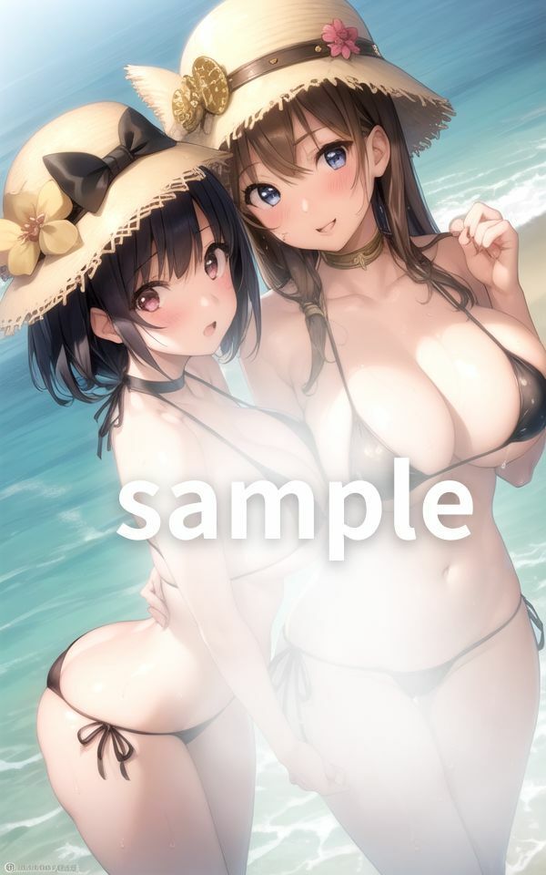 サンプル画像3:ビーチで見つけた脱いでくれるえっちな女の子たち(AIworld) [d_407469]