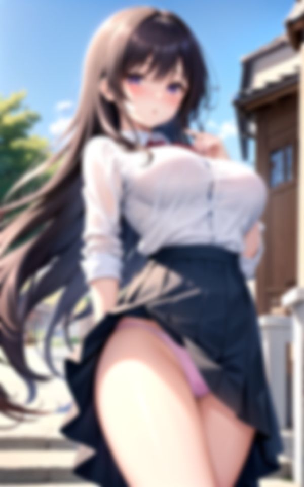 サンプル画像4:先輩は裸族なので気づいたら外でも脱いでます(淫乱の森) [d_407569]