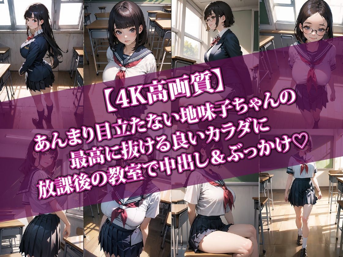 サンプル画像1:クラスの地味子がメチャシコ巨乳だった件2(AI-beauty2.5) [d_407654]