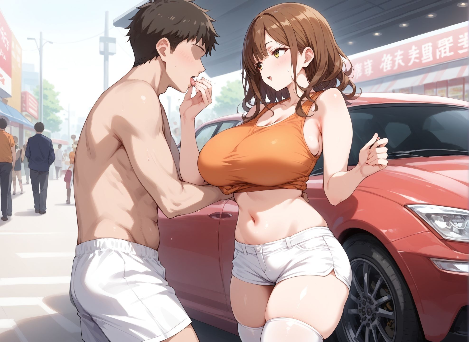 サンプル画像2:オートサロンのキャンギャル(チェリーポンプ) [d_407659]