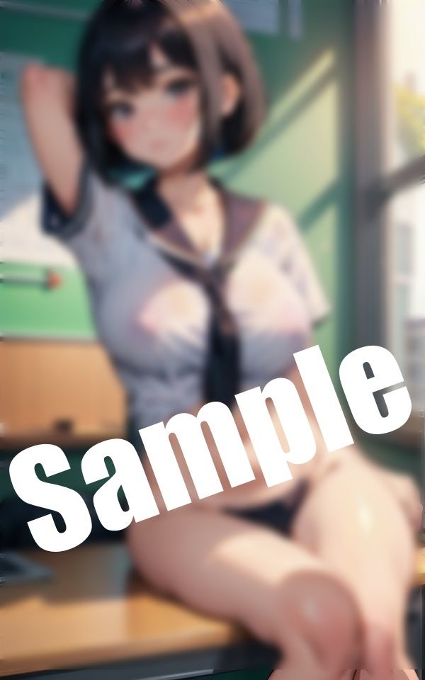 サンプル画像5:美少女を乳首攻め・教室で巨乳の美少女が淫らな姿に…乳首から攻めてほしいの…(妄想パラダイス) [d_407665]