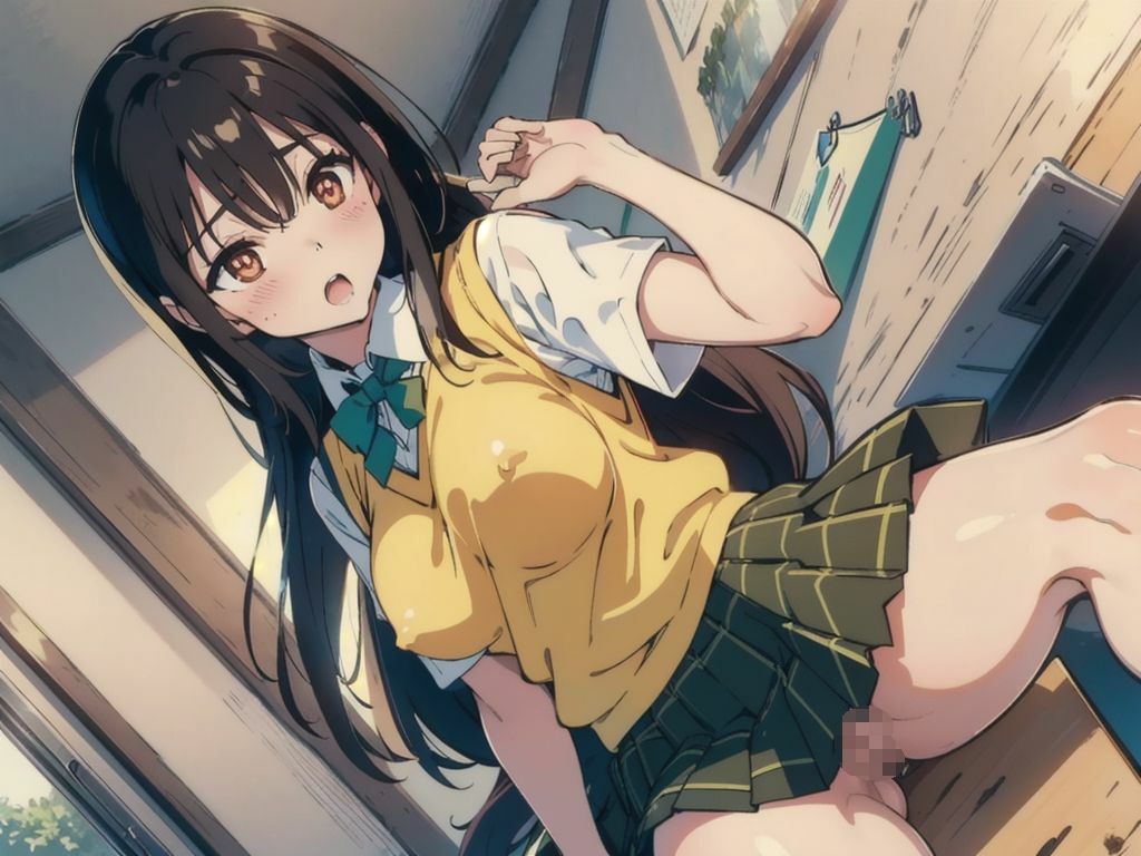 サンプル画像3:【とらぶる学園】古●川唯の ハレンチ校内露出・どこでもオナニー編(あなたのヒロ淫ズ) [d_407732]