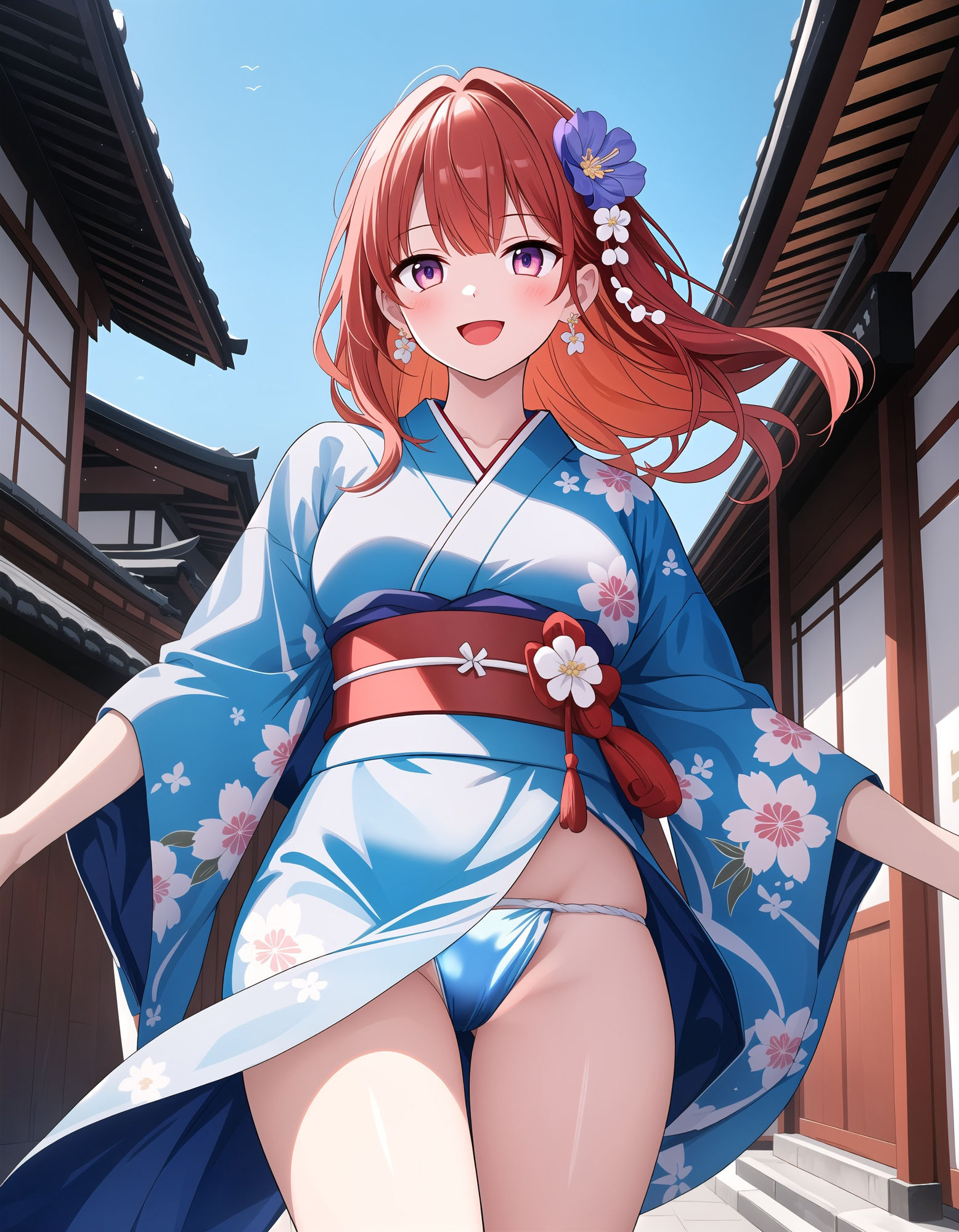 サンプル画像1:ふんどし浴衣女子のローアングルパンチラ(D.P.H.) [d_407776]