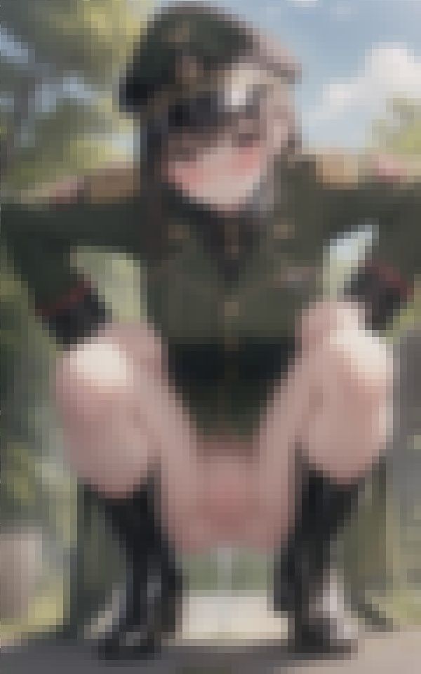 サンプル画像2:野外訓練中に突如やってきた尿意に耐え切れずおもらししてしまった激カワ女子隊員たち(みっくすぐりる) [d_407812]