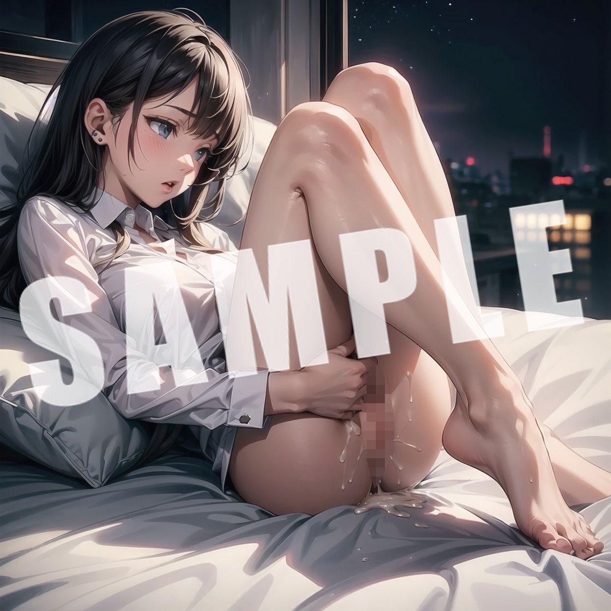 サンプル画像4:出張中のホテルでびしょびしょオナニー(ダンジョンWalker) [d_407853]