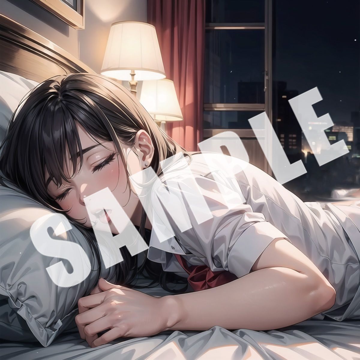 サンプル画像6:出張中のホテルでびしょびしょオナニー(ダンジョンWalker) [d_407853]