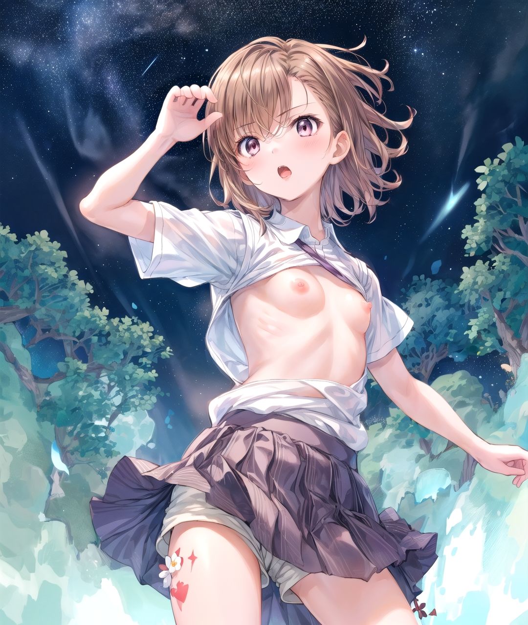 サンプル画像2:美少女たちのひととき・御〇美琴（とある科学の超電磁砲）(Aark) [d_407908]