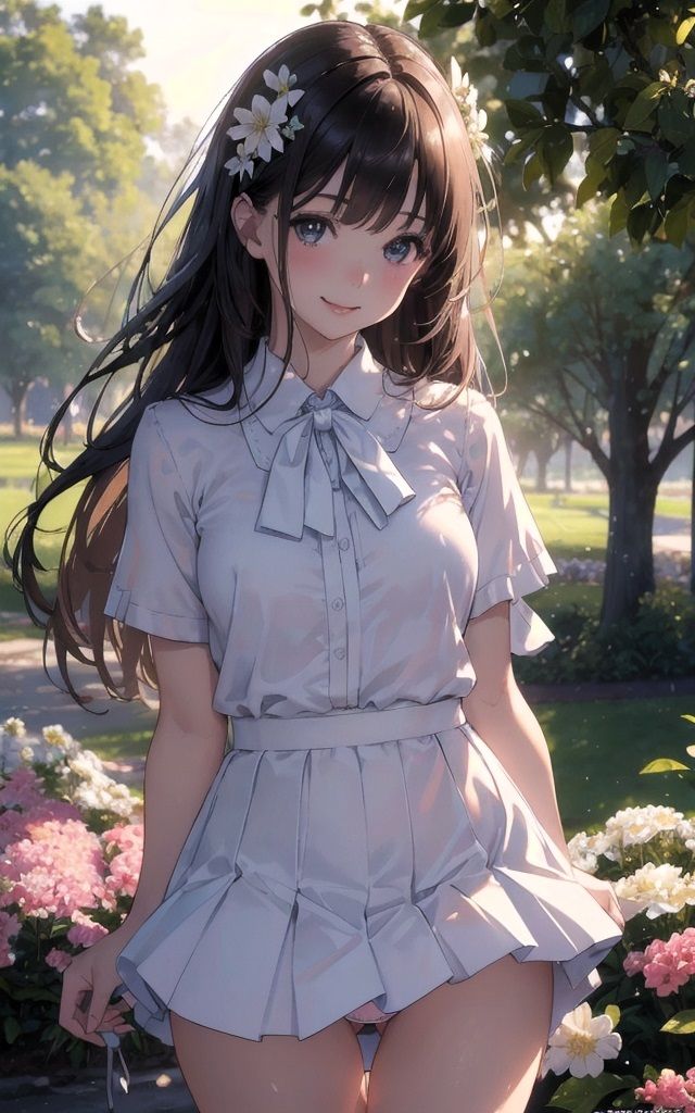 サンプル画像2:フラワーパーク お嬢様の悪戯(AIマジカルタウン) [d_407962]