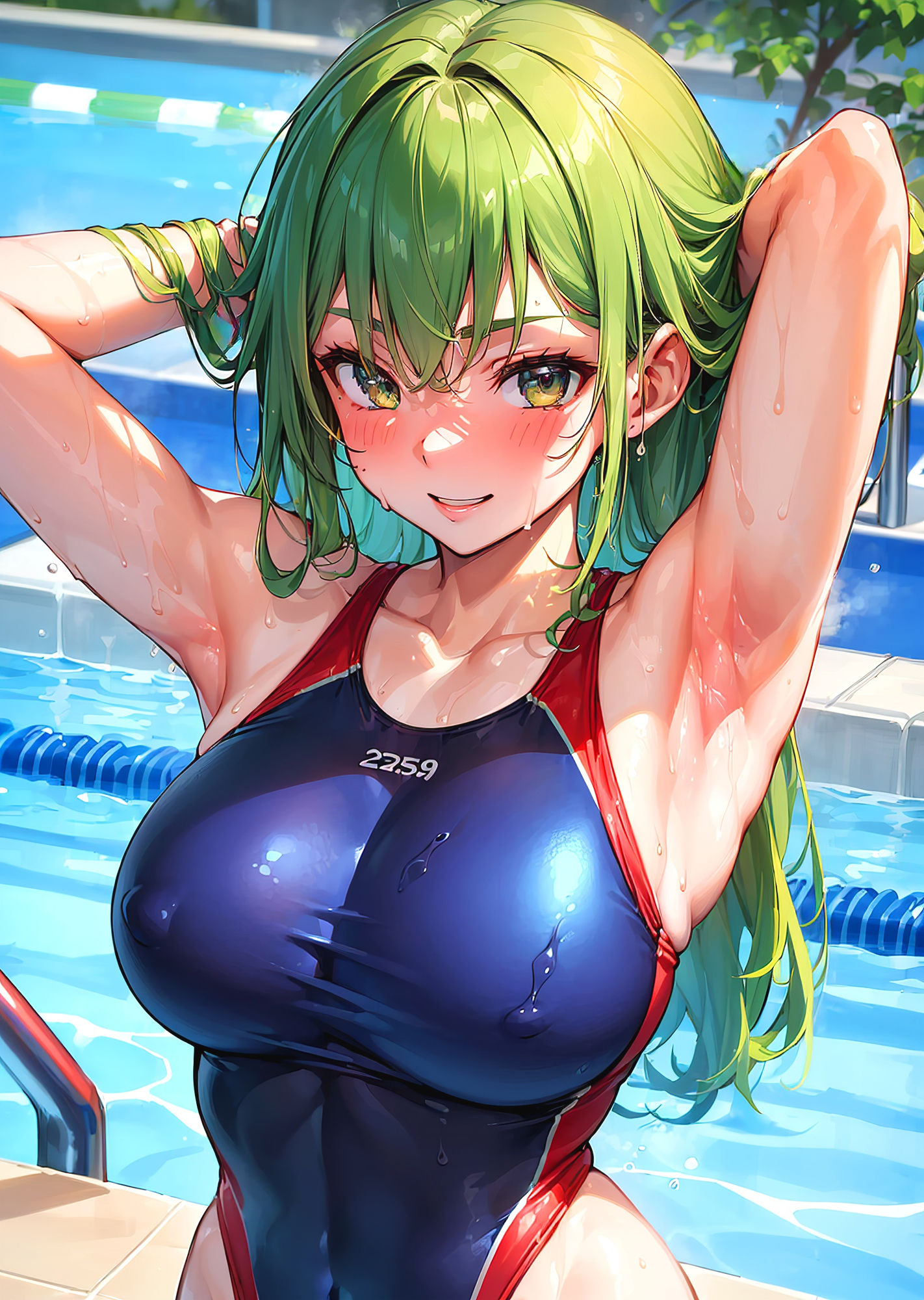 サンプル画像1:競泳水着の脇2(ぐらびあるび〜すと) [d_407974]