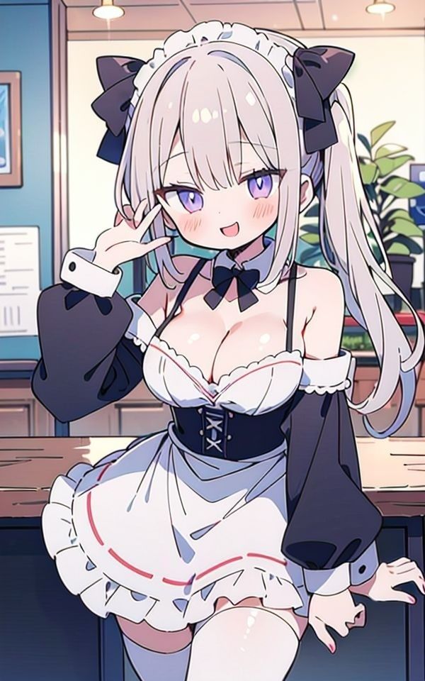 サンプル画像2:爆乳ウェイトレスのハメハメレストラン(にゃおう。) [d_408355]