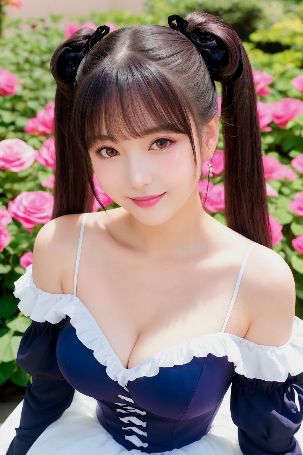 サンプル画像2:ゴスロリモデル「銀星 葵」オフショル編 side FANZA(パーツフェチモデル事務所) [d_408357]