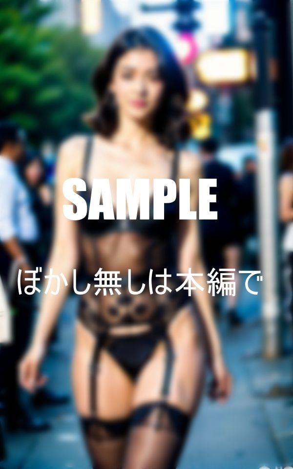 街に出没ガーターベルト熟女痴女たち街行く男たちを逆ナン男根を狙うのサンプル画像 6