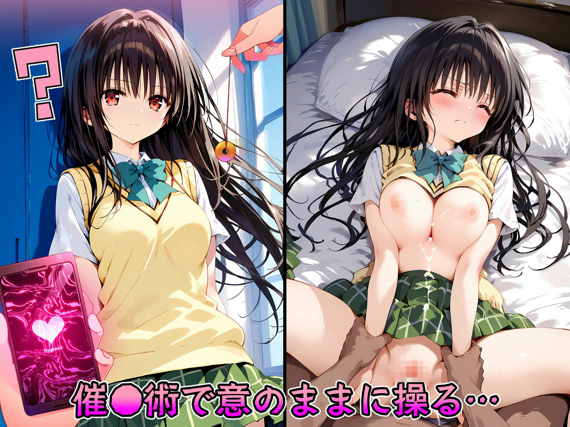 サンプル画像1:催●中出し孕ませ妊娠彼女 古〇川唯 結〇美柑 金〇の闇 モ〇 籾〇里紗(山田バンクシー) [d_408401]