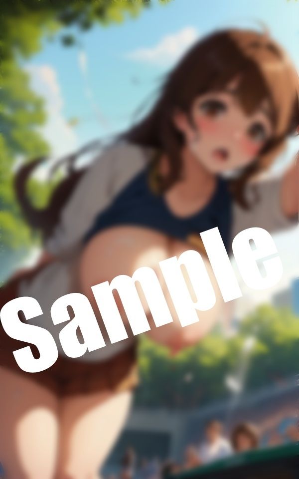 サンプル画像5:真夏の巨乳美少女〜暑すぎておっぱい出しちゃった(妄想パラダイス) [d_408611]