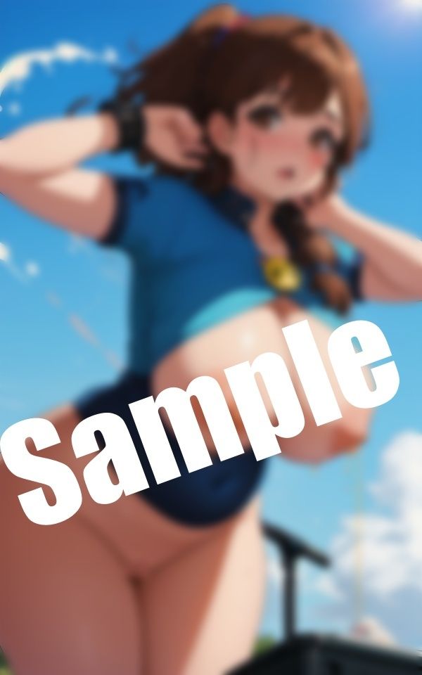 サンプル画像6:真夏の巨乳美少女〜暑すぎておっぱい出しちゃった(妄想パラダイス) [d_408611]