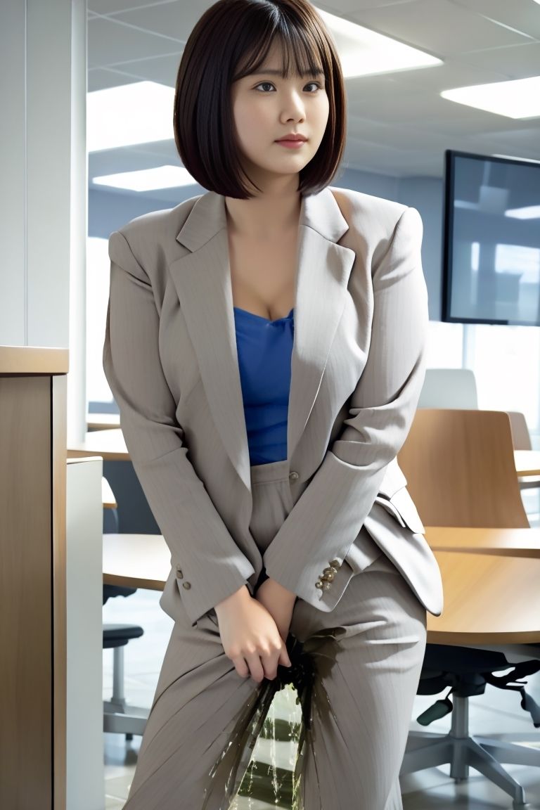 サンプル画像1:おもらしOL(P-AI planning) [d_408724]