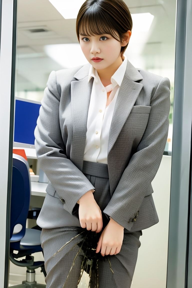 サンプル画像2:おもらしOL(P-AI planning) [d_408724]