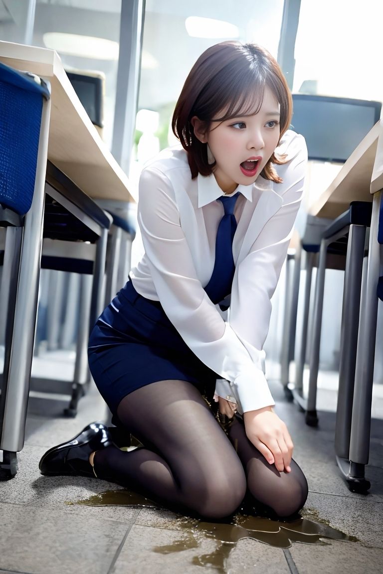 サンプル画像5:おもらしOL(P-AI planning) [d_408724]