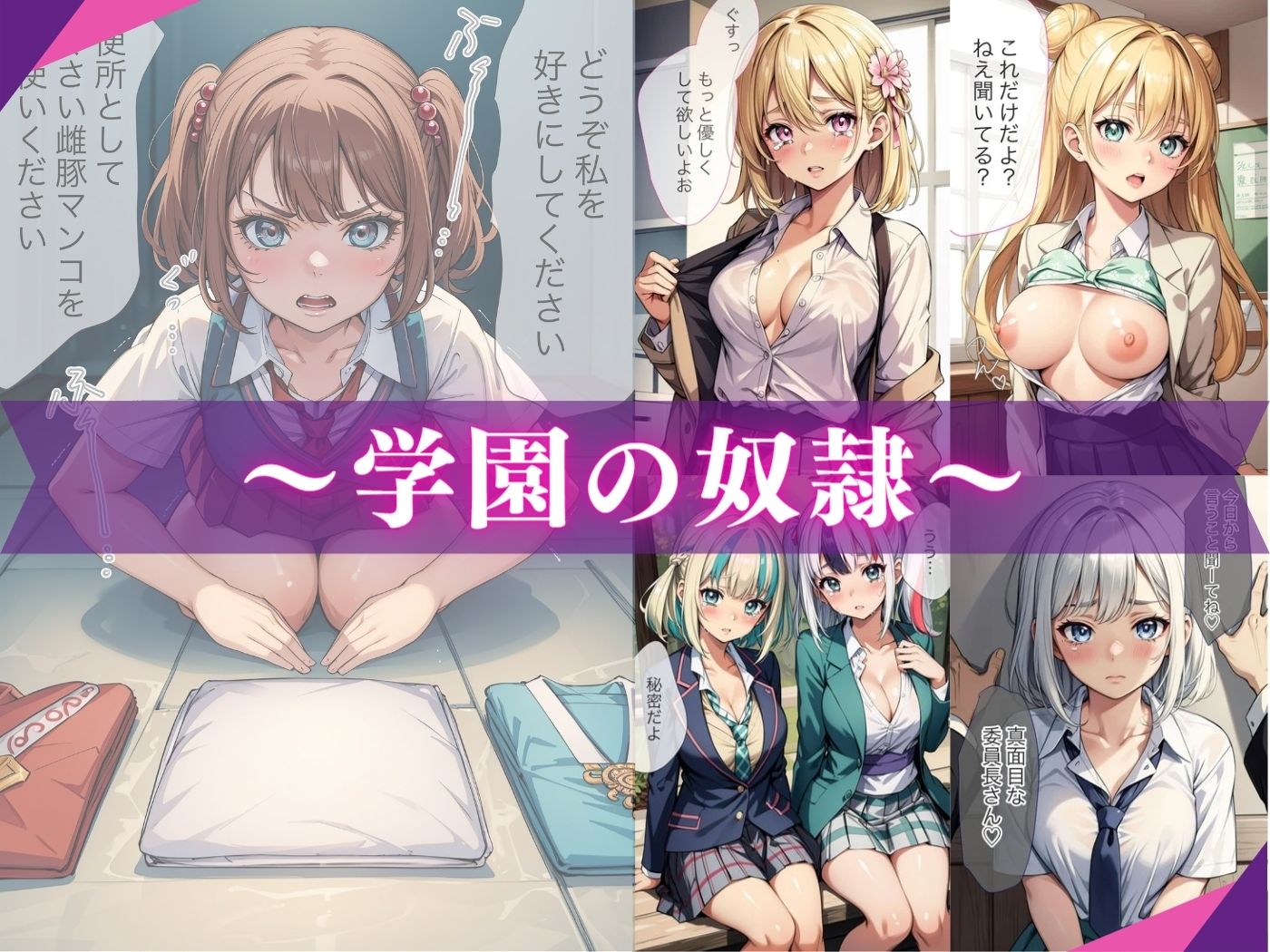 サンプル画像1:学園の奴●【4Kセリフ付き】(変態紳士) [d_408765]