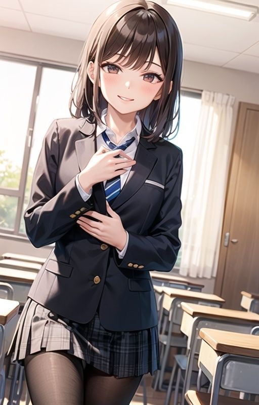 サンプル画像4:美少女の放課後えっち〜教室でイケナイ個人授業103連発〜(ai生成で中出し天国) [d_408800]