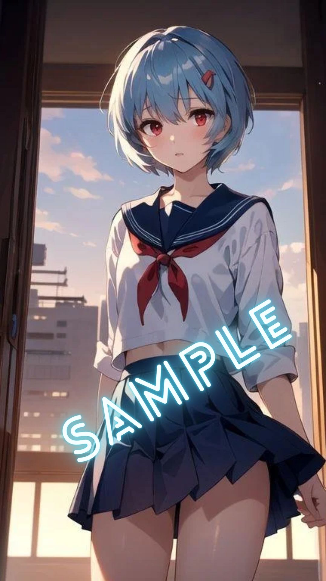 サンプル画像1:新世紀エヴァ◯ゲリオン 綾波◯イ風 画像集(パンティー旅情) [d_408810]