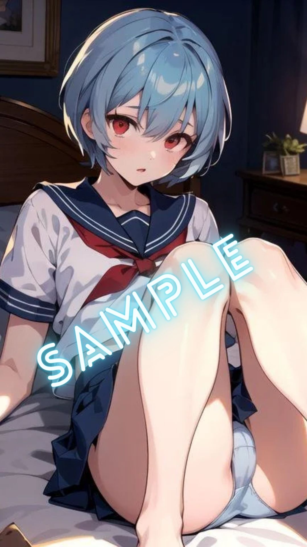 サンプル画像3:新世紀エヴァ◯ゲリオン 綾波◯イ風 画像集(パンティー旅情) [d_408810]