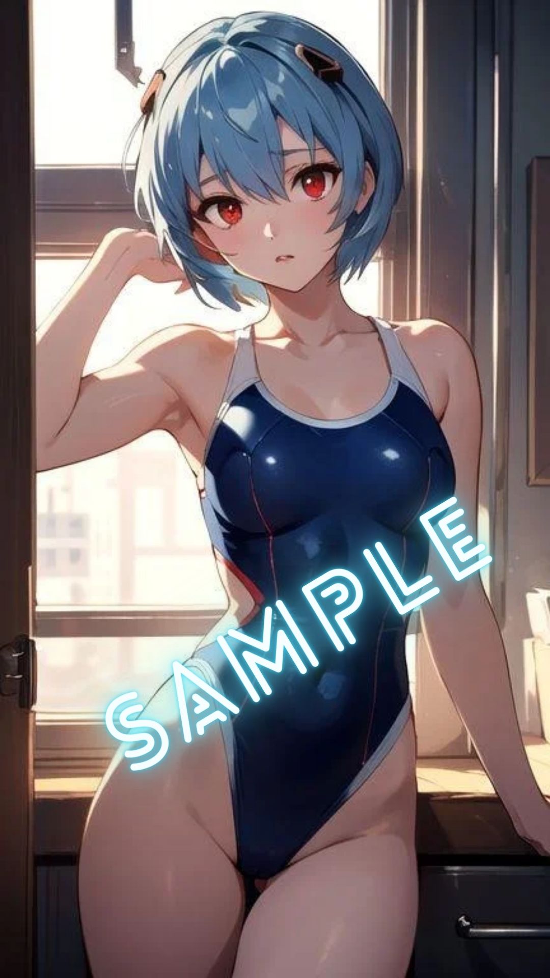 サンプル画像4:新世紀エヴァ◯ゲリオン 綾波◯イ風 画像集(パンティー旅情) [d_408810]