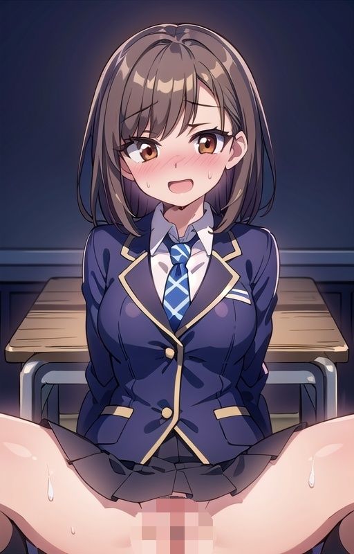 サンプル画像1:ぱつぱつブレザー女子のパツパツおまんこ128連発(ましゅまろしょこら) [d_408831]