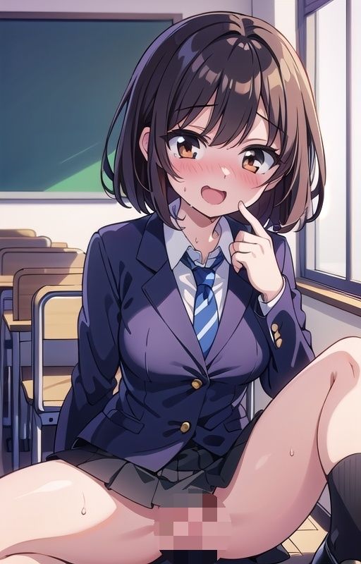 サンプル画像2:ぱつぱつブレザー女子のパツパツおまんこ128連発(ましゅまろしょこら) [d_408831]