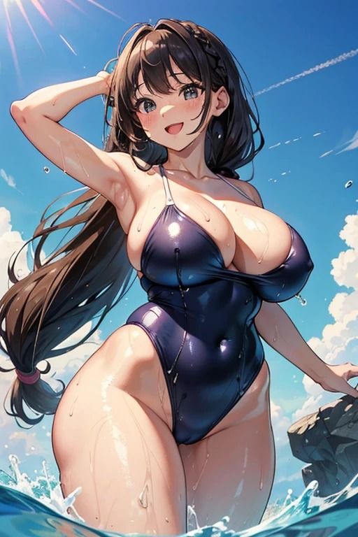 サンプル画像2:爆乳水泳部員に興味津々なお年頃！(fundreamer) [d_408835]