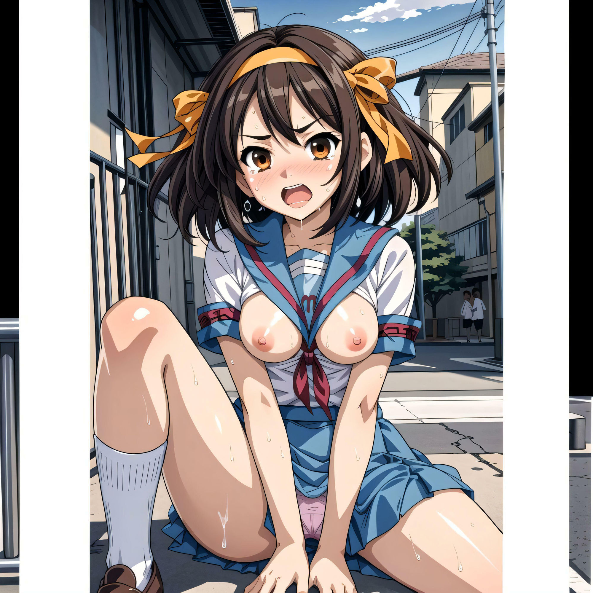 サンプル画像1:通学路の女神(ふわりんぼし) [d_408856]