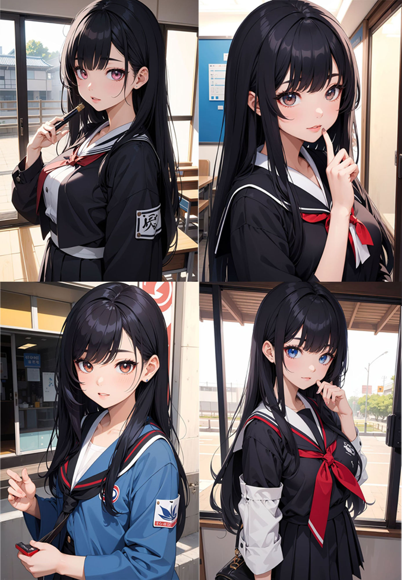 サンプル画像2:美少女の放課後AI画像生成集｜女子校生｜制服(みきりん) [d_408894]