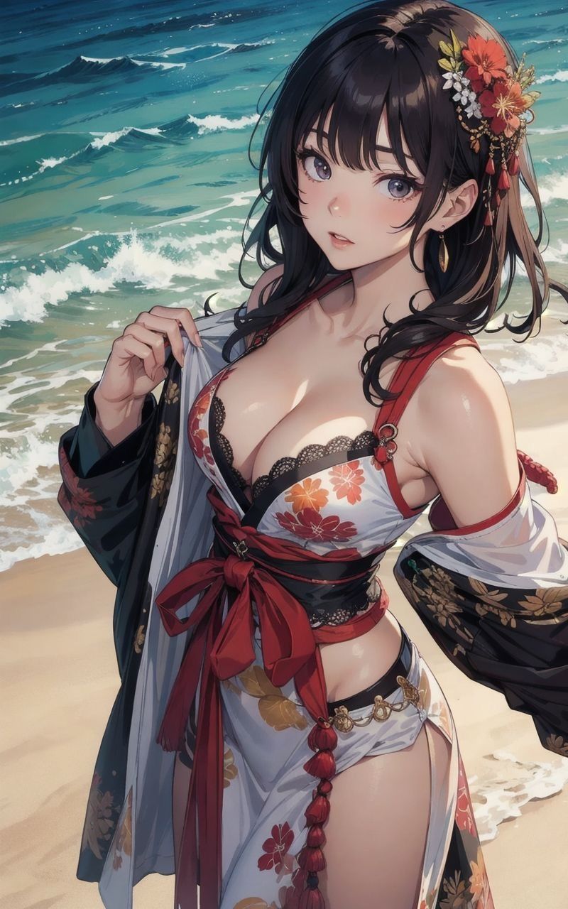 サンプル画像2:愛着障害 ピンクリボン 47枚 【AIアニメイラスト集】(AIマネタイズ) [d_408915]