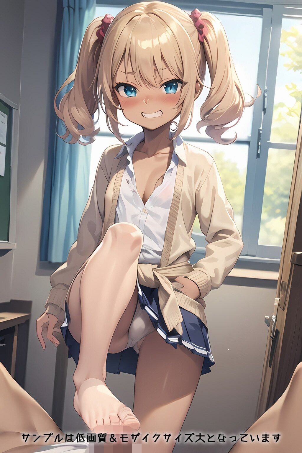 サンプル画像4:半裸繚乱 黒ギャルJK制服編(0番のりば) [d_408972]