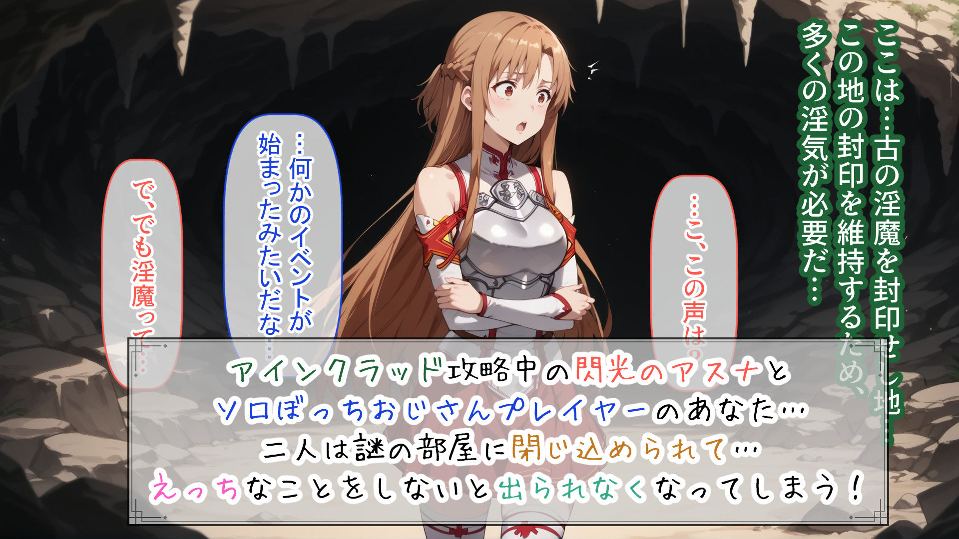 サンプル画像1:閃光のアスナ寝取り物語 セックスしないと進めないアインクラッド(異世界牧場（牛）) [d_409180]