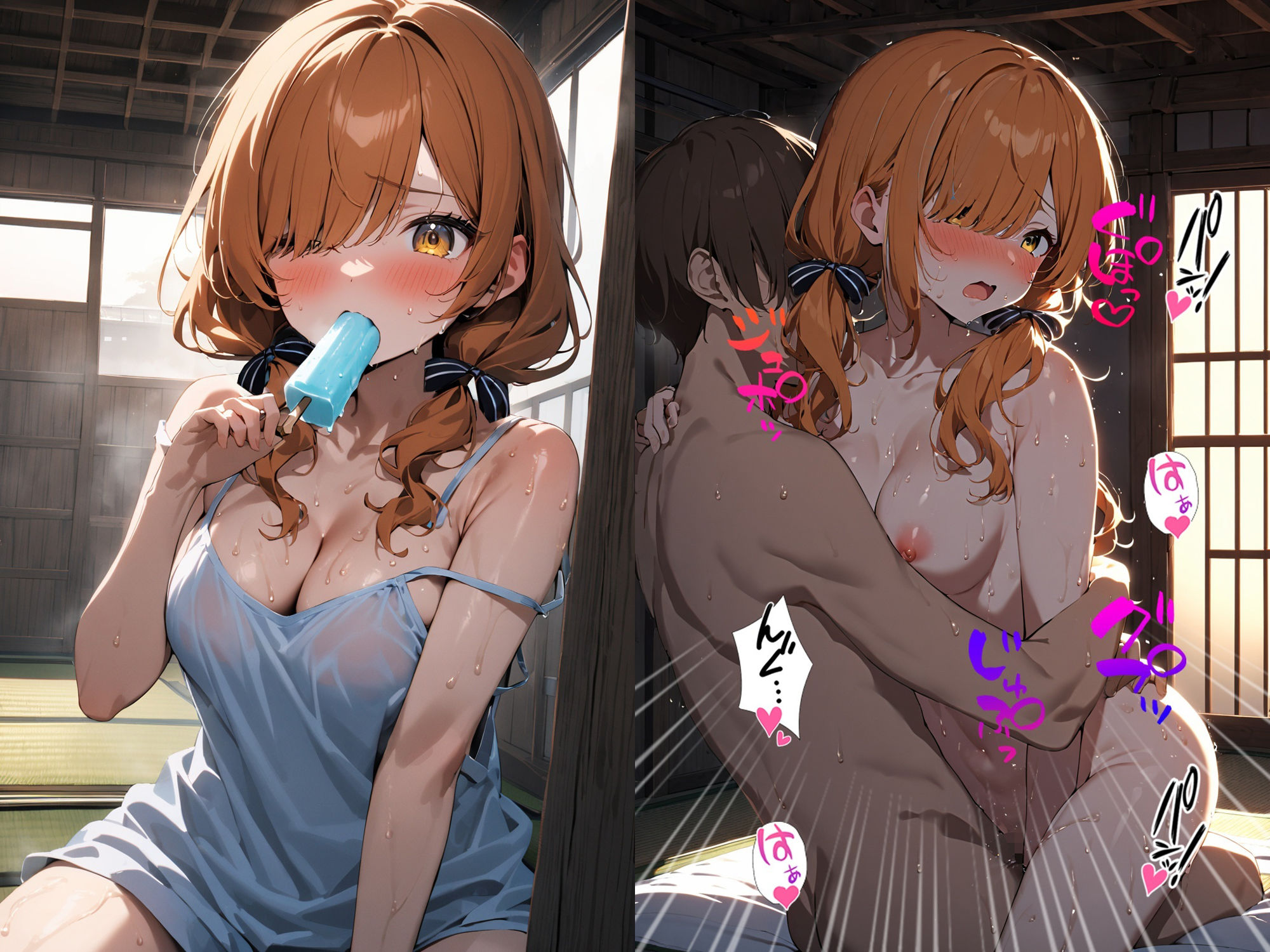 サンプル画像2:60キャラ 汗だく びしょ濡れ 即オチ2コマ(事務びーむ) [d_409234]