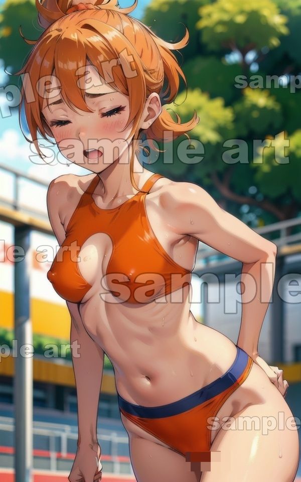 サンプル画像3:陸上美少女スペシャル！Cカップのおっぱいを露出ゴール！先生や観客が大興奮の勃起不可避大会！(ワンコイン企画) [d_409270]