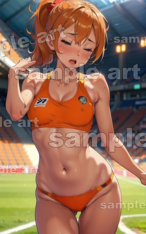 サンプル画像6:陸上美少女スペシャル！Cカップのおっぱいを露出ゴール！先生や観客が大興奮の勃起不可避大会！(ワンコイン企画) [d_409270]