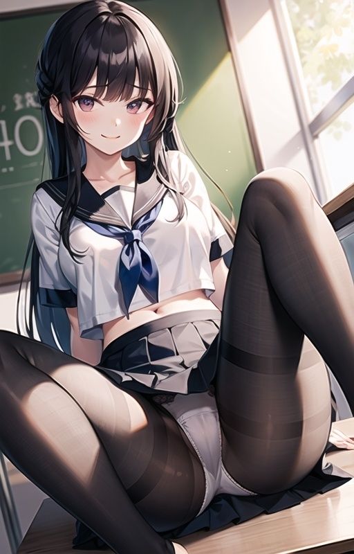 サンプル画像1:絶対射精領域 タイツ見ながらビュビュっと出しちゃえ(ai生成で中出し天国) [d_409353]