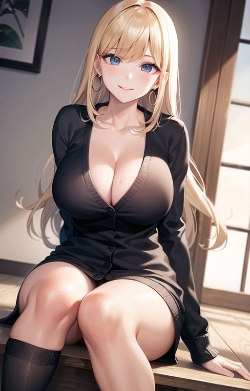 サンプル画像2:金髪ドM妻がアヘアヘ大騒ぎ！(ai生成で中出し天国) [d_409356]