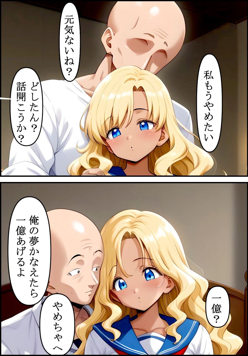 サンプル画像4:性器の決戦 黒ギャルVSハゲ頭(満塁ホームラン) [d_409380]