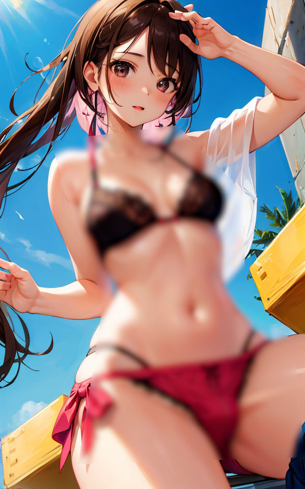 サンプル画像1:癒し系美女のグラビア下着(AIハピネス工房) [d_409424]