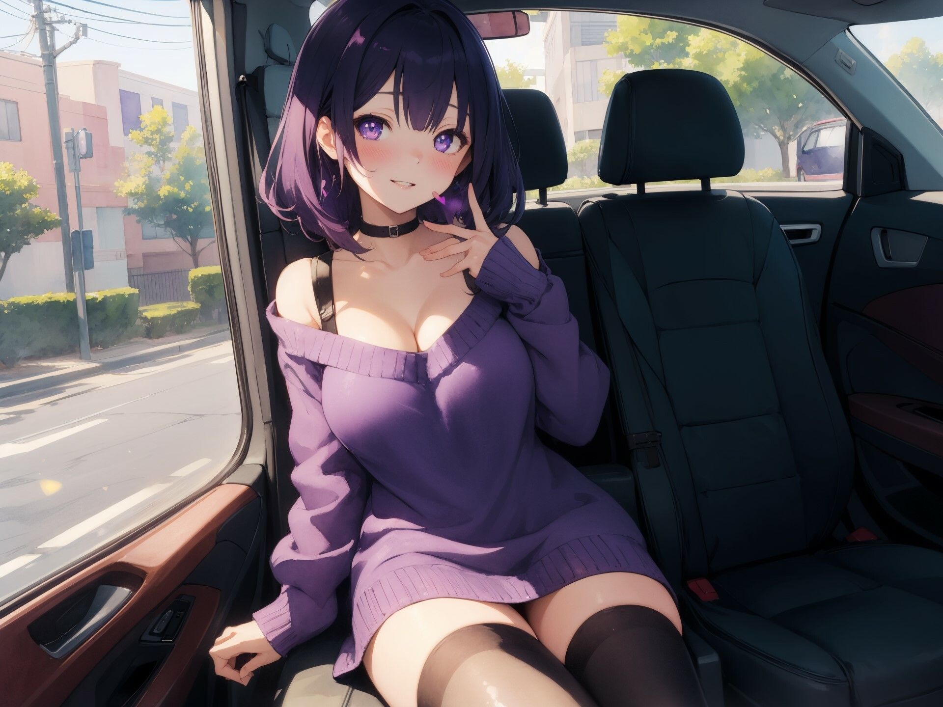 サンプル画像1:パパ活JDがデート中に挑発パンチラしてくる(毎日が1128) [d_409437]