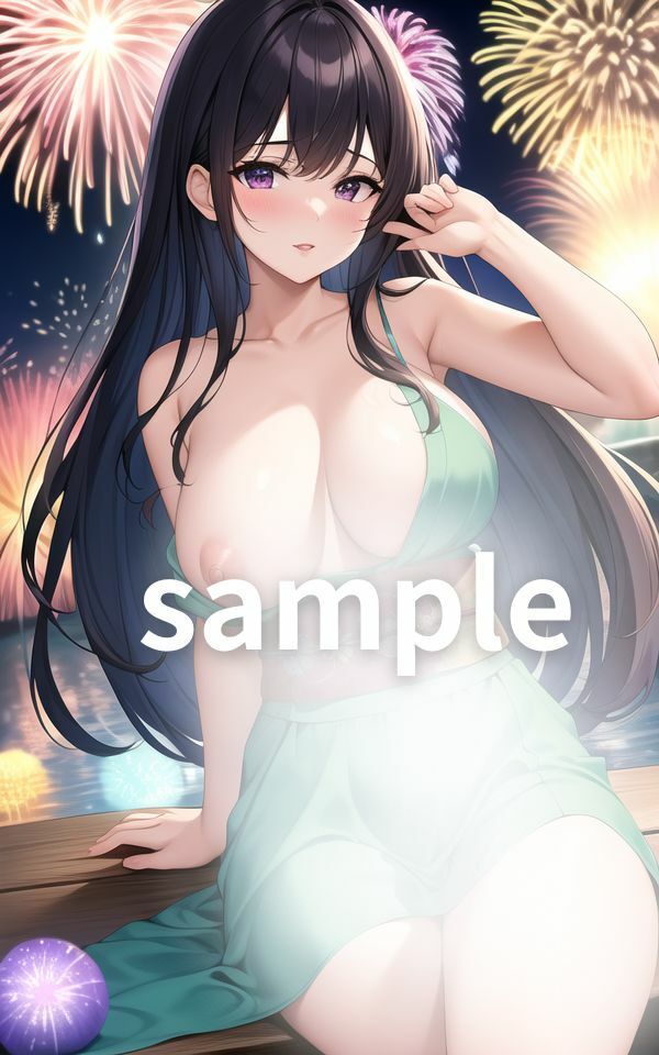 サンプル画像1:真夏の花火〜秘密の逢瀬〜(AIreo) [d_409525]