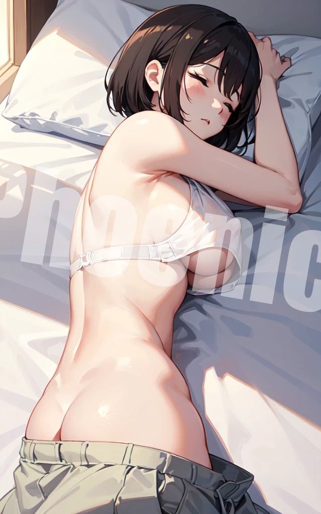 サンプル画像2:ちょっとお兄ちゃんは寝顔を見に行きます！ AI NUDE PHOTO GRAVURE(Phoenico) [d_409640]