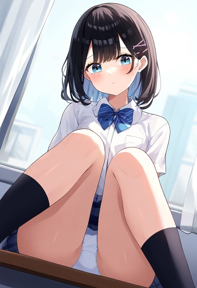 サンプル画像4:パンチラなJK(AI美女のぬくもり) [d_409691]