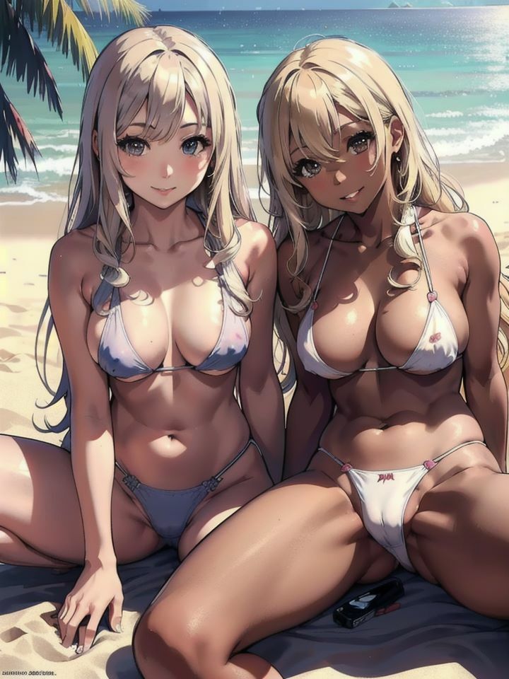 サンプル画像3:海の家の奥座敷で選べる！やれる！黒ギャル！白ギャル！あなたはどっち(帰国子女さきこ) [d_409719]