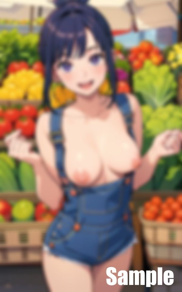 サンプル画像2:八百屋の看板娘(にゅるばーな) [d_409790]